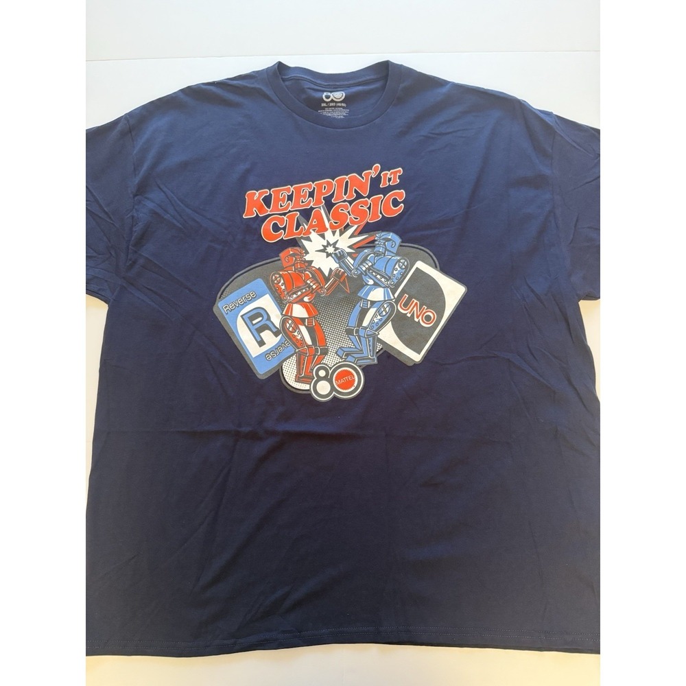 Mattel Rock'em Sock'em Men 3XL T-Shirt Robots Uno Cotton Gamer Cosplay Tee NWT